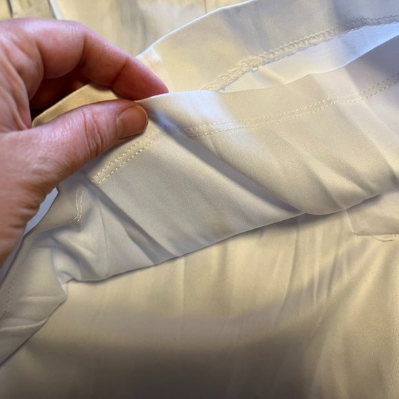 Ellen Tracy White Sheath Dress, Lined - Sash Belt, Back Zip - 12 - Picture 6 of 6